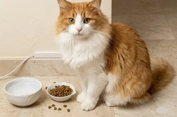 Пропала кошка, Фестивальная улица, 24А, Москва - рыжая с белой грудкой - photo